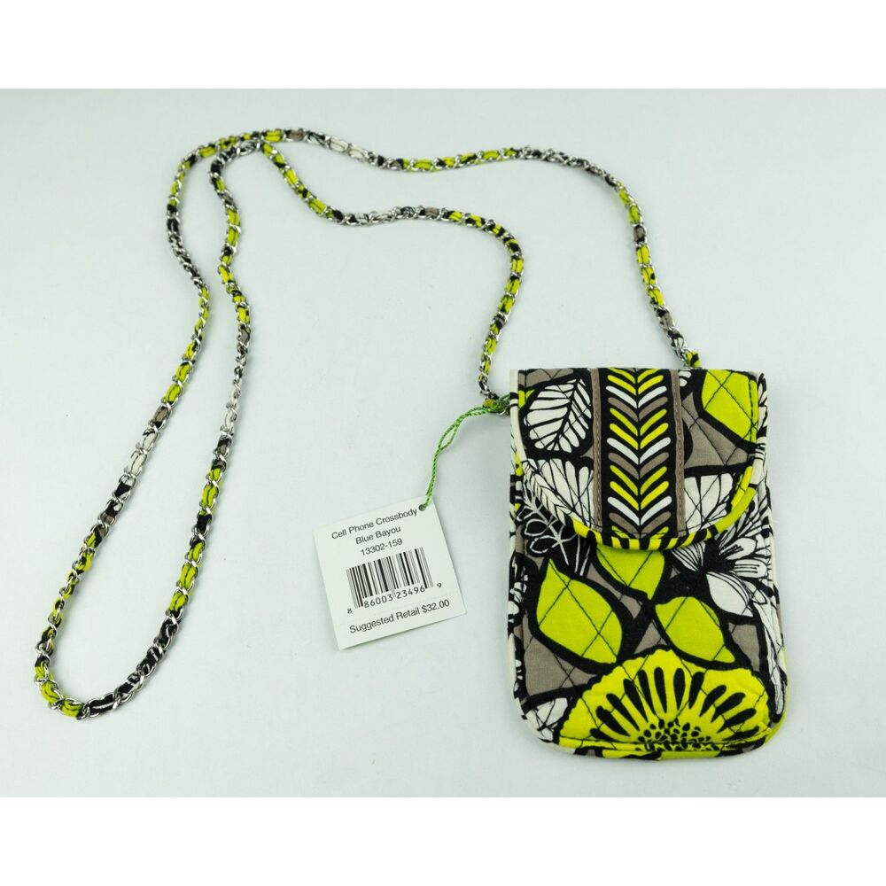 Vera Bradley "Citron" Green Cellphone Crossbody Pouch New - Retired 2014